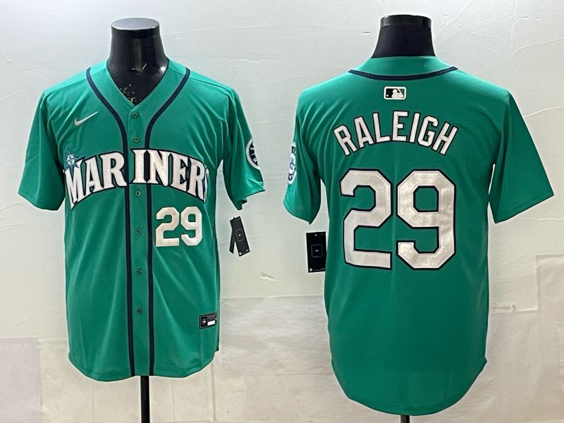 Men Seattle Mariners #29 Raleigh Green Game Nike MLB 2025 Jersey 002->seattle mariners->MLB Jersey